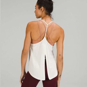 lululemon athletica White and Pink Tank Top